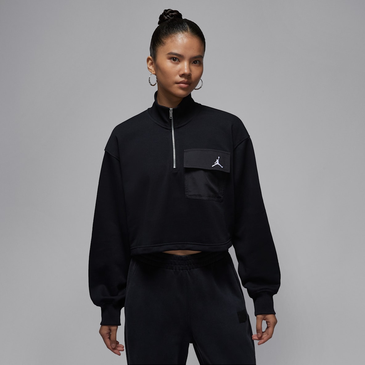 ジョーダン レディース スウェットシャツ Jordan 23Eng Fleece Top - White/Black NIKE公式】 レディース ジョーダン トップス & Tシャツ【ナイキ公式通販】